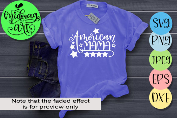 American Mama, 4th of July: A Versatile T-Shirt Design for Blog Graphics