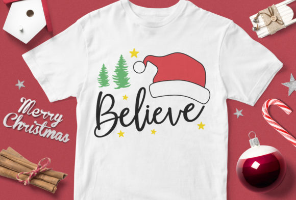 Believe in Santa: A Versatile Graphics Asset for T-Shirt Designs