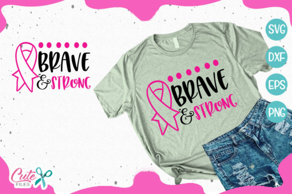 Brave and Strong Cancer Graphics for T-Shirt Designs
