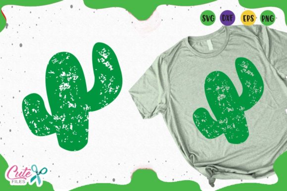 Cactus Grunge: A Versatile Graphics Asset for T-Shirt Designs