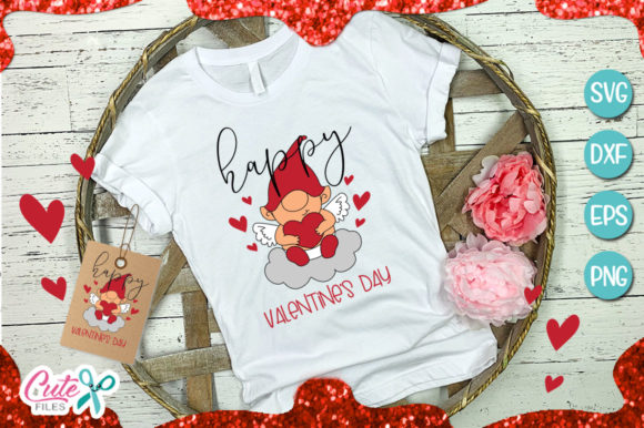 Charming Baby Gnome Valentines Day Graphics for T-Shirts