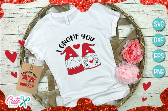 Charming I Gnome You Couple Gnome for T-Shirt Designs