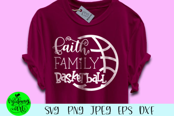 Faith Family Basketball: A Versatile T-Shirt Design Graphics Asset