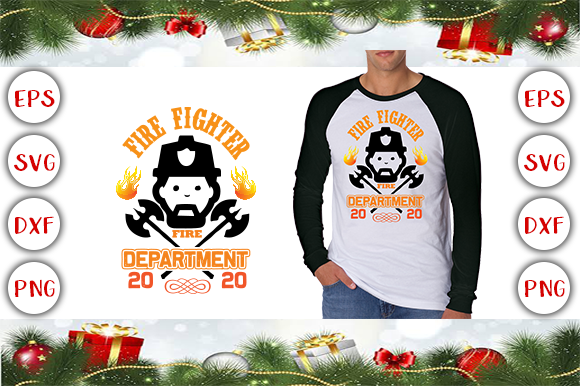 Fire Fighter 2020 T-Shirt Graphics for Crafters