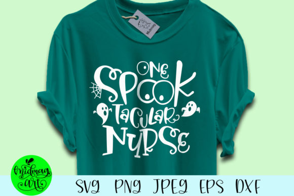 One Spooktacular Nurse: A Charming T-Shirt Design Graphic