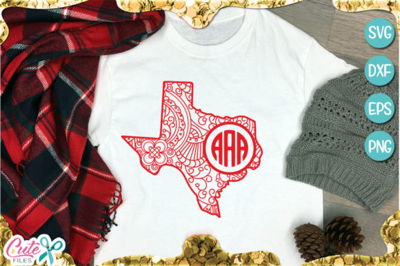 Texas Mandala Zentangle: A Versatile Graphic for T-Shirt Designs