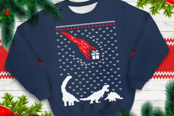 Ugly Sweater Template 27: A Festive Embroidery Design